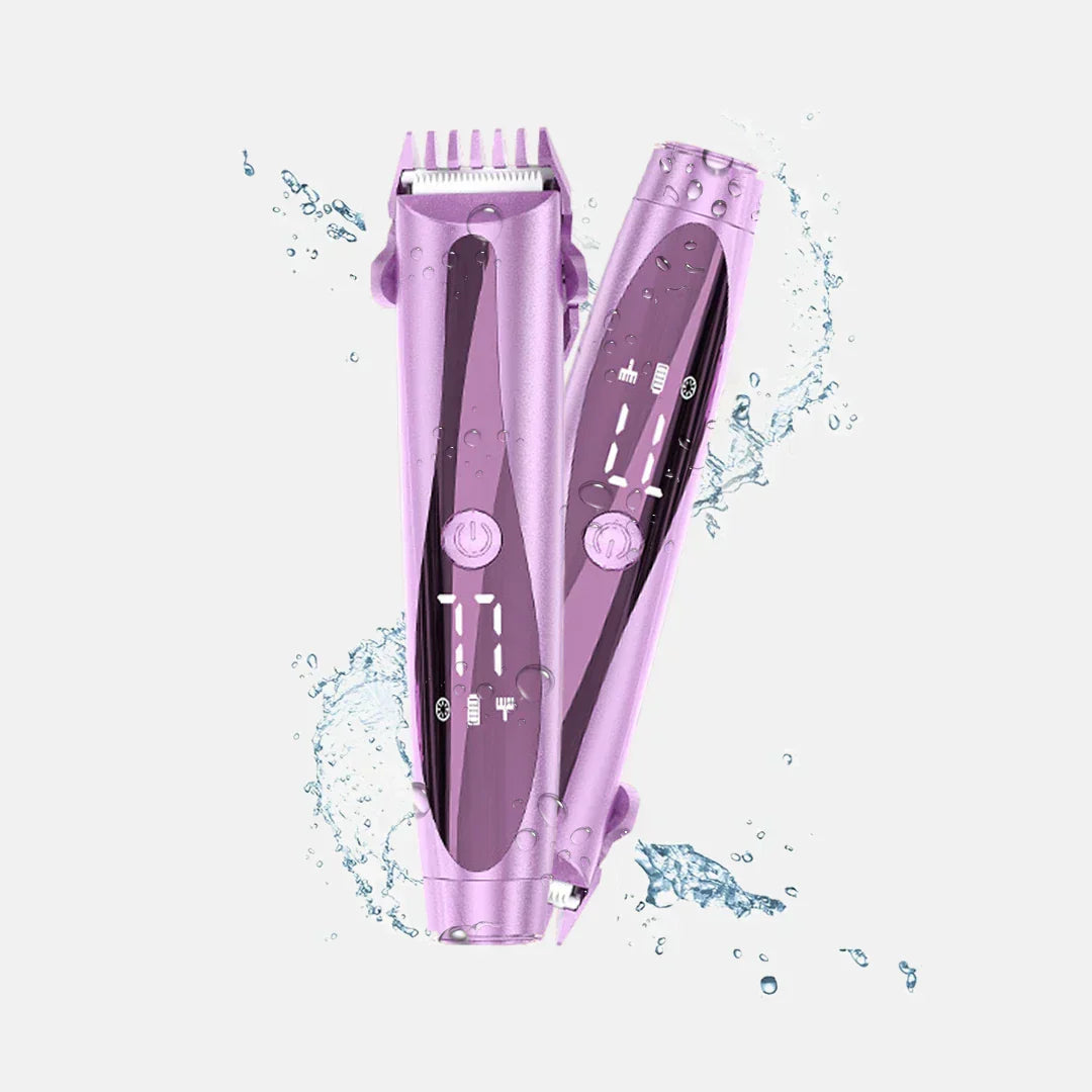 Damen Bikini-Trimmer 2-in-1 | Elektrischer Rasierer für Gesicht &amp; Körper | Schmerzfreie Haarentfernung Nass &amp; Trocken