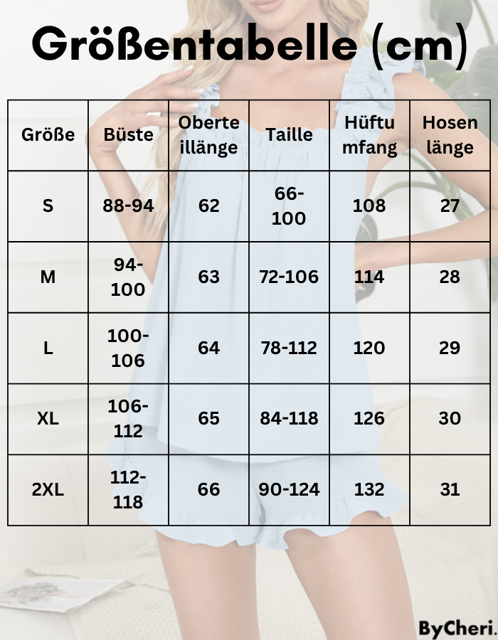 Ensemble pyjama femme avec volants | Super doux et respirant | Coupe ample avec taille élastique | Pour dormir et se détendre