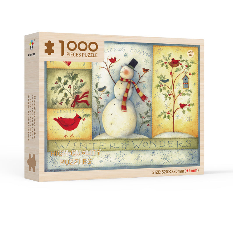 Weihnachts Puzzle Adventskalender mit 1008 Teilen | 24 Tage mit je 42 Puzzleteilen | Wiederverwendbare Boxen und Poster