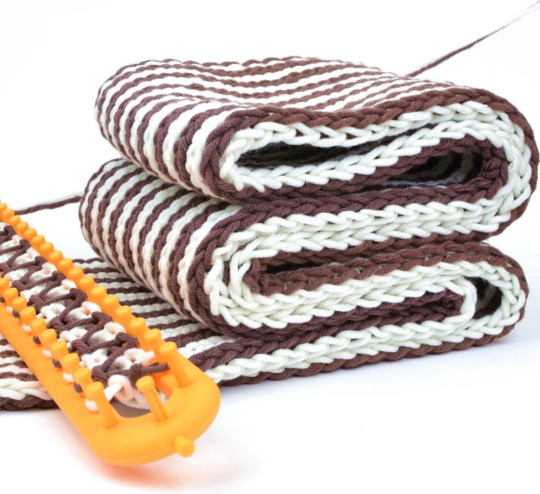 Breiloom without needles | Portable knitting frame tool for quick scarves &amp; hats | Easy for beginners | Compact for DIY crafting