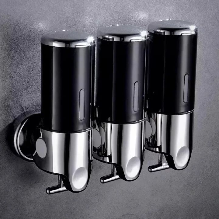 Distributore di sapone da parete | Acciaio inox e ABS | Design moderno | Salvaspazio e ricaricabile