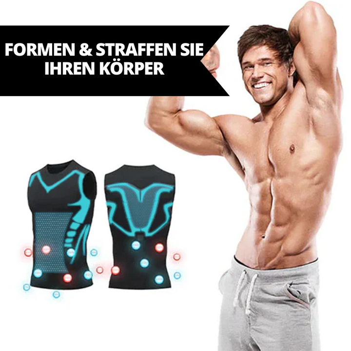 Kompressionsweste Herren | Formend für Brust &amp; Bauch, nahtlos und atmungsaktiv unter Kleidung