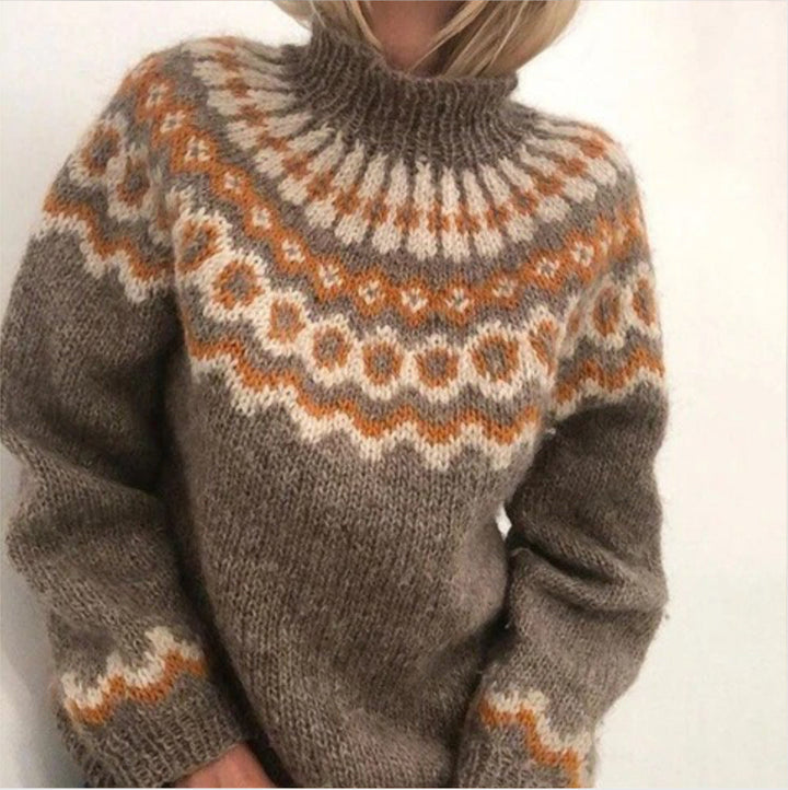Damen Winterpullover aus Woll-Kaschmir-Mix | Warmer weicher Pullover mit zeitlosem Design für Alltag und kalte Wintertage