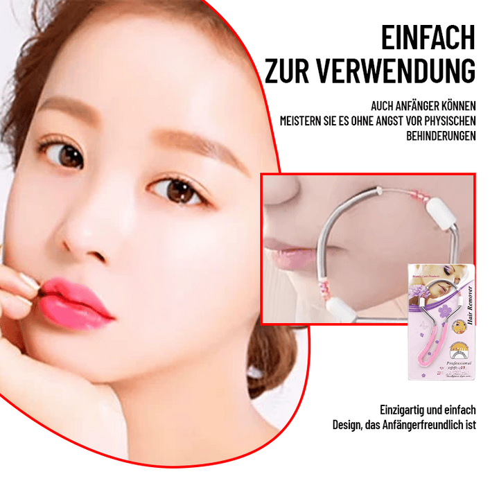Gesichtsepilierer für Damen | Manuelle Haarentfernung ohne Batterie | Sanft &amp; effektiv für glatte Haut