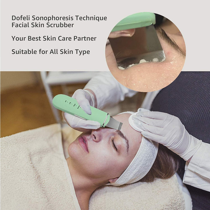 Ultraschall Gesichtsreiniger für Tiefenporenreinigung | 4 Modi: Peeling, Lifting, Ion &amp; Ion+ | Für Mitesser, verstopfte Poren &amp; Glow