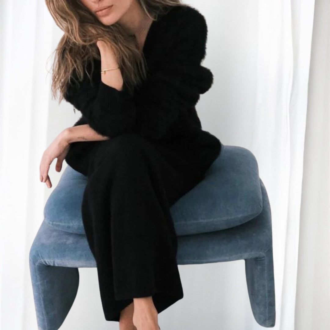Damen Oversize Strickjacke aus Kunstkaschmir | Weiche warme Strickjacke mit lockerem Schnitt für Alltag, Zuhause und Layering