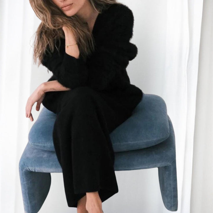 Damen Oversize Strickjacke aus Kunstkaschmir | Weiche warme Strickjacke mit lockerem Schnitt für Alltag, Zuhause und Layering