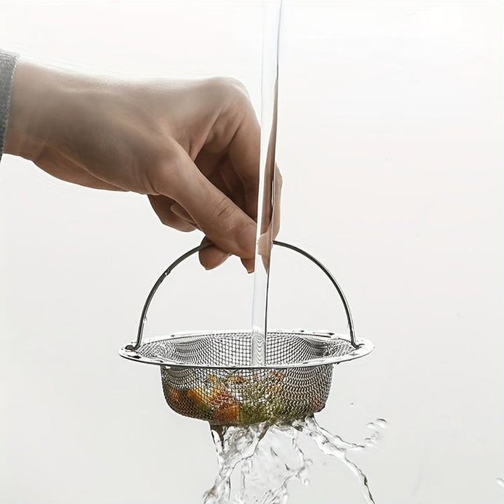 Drain filter with fine mesh &amp; handle – FlowGuardPro against clogs | Universal for sink, shower &amp; tub | Dishwasher safe