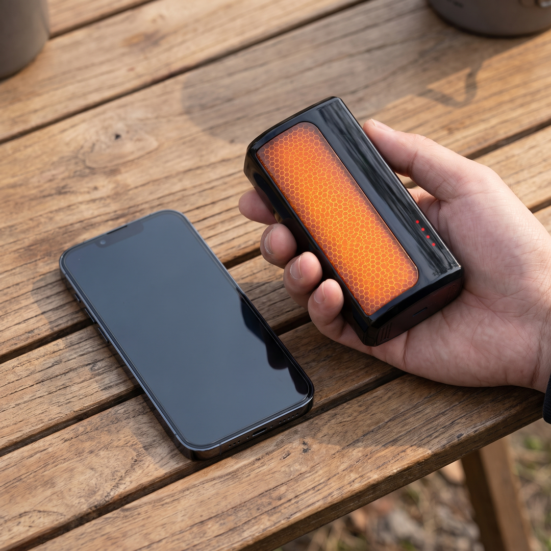 Elektrische Handwärmer | Wiederaufladbares 2er-Set mit Magnetverbindung, 3 Heizstufen, 6000-mAh-Akku und USB-C-Ladefunktion