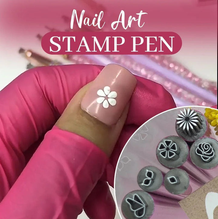 Nagelstempel Stift mit Präzisionsspitze | Schnell trocknende Nail Art Farbe für feine Designs | Kompakt &amp; einfach anzuwenden