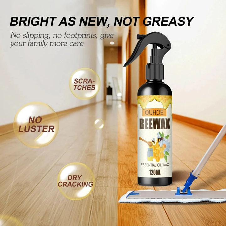 Bienenwachs-Holzpflege Spray 120 ml | Frischt Glanz auf &amp; pflegt trockenes Holz | Für Möbel, Böden &amp; Holzoberflächen