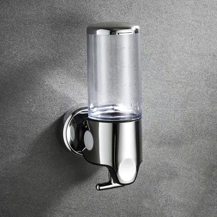 Distributore di sapone da parete | Acciaio inox e ABS | Design moderno | Salvaspazio e ricaricabile