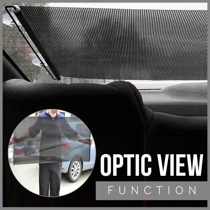 Ausziehbares Fensterrollo mit UV-Schutz | Sonnenschutz für Auto, LKW &amp; Zuhause | Verdunkelungsrollo mit Saugnäpfen