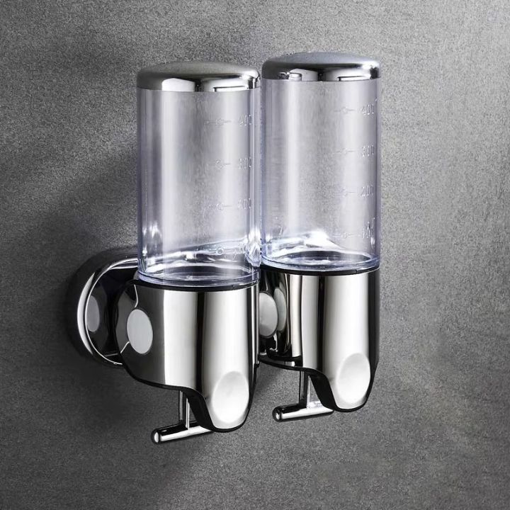 Distributore di sapone da parete | Acciaio inox e ABS | Design moderno | Salvaspazio e ricaricabile