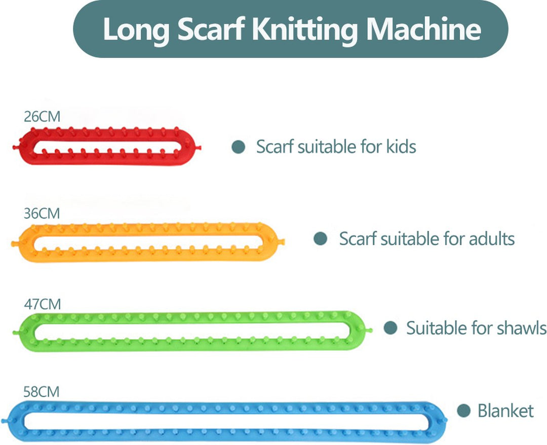 Breiloom without needles | Portable knitting frame tool for quick scarves &amp; hats | Easy for beginners | Compact for DIY crafting