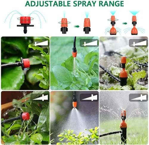 Automatic drip irrigation system with adjustable nozzles – HydroZen | Saves up to 70% water | Tool-free, 5–40 m