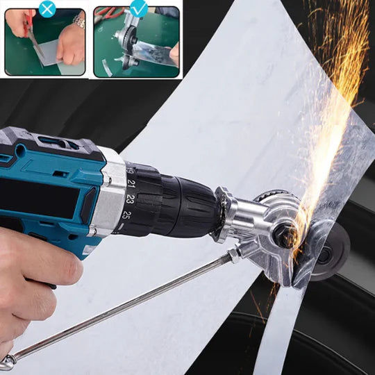 Bohrmaschinen-Blechschneider | Metall-Schneideaufsatz für Bleche bis 0,8 mm mit werkzeugloser Montage
