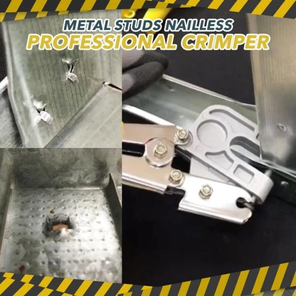 Metallzange für Metallständer ohne Schrauben | Einhand-Crimpzange aus Aluminium &amp; Edelstahl | 25 cm Hebelwirkung