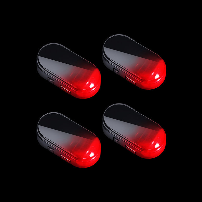 Solar LED Auto Alarmleuchte | Blinkende Sicherheitsanzeige für Auto | Automatischer Nachtsensor | Solar &amp; USB-Aufladung | 2er- oder 4er-Set