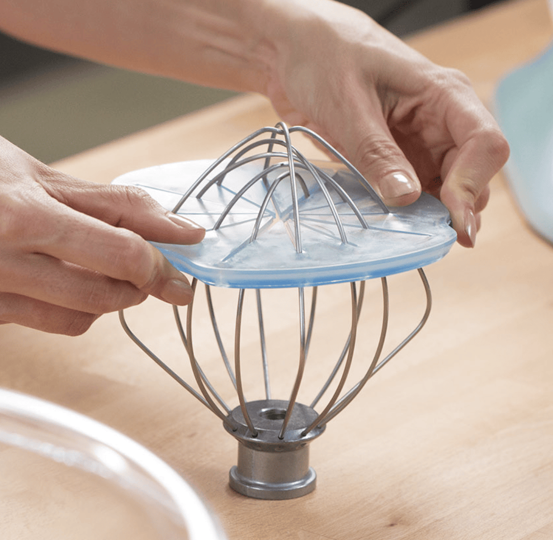 Whisk Cleaner for KitchenAid 6-Wire | Remove Dough Residue in Seconds | Splash Guard Holder | For 4.5–5 qt Tilt-Head &amp; Lift Bowl