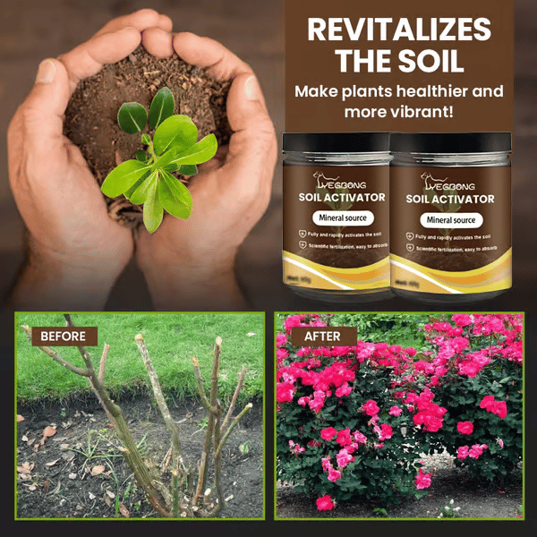 Bodenaktivator 60 g mit Mineralstoffen | Unterstützt Wurzelentwicklung &amp; Nährstoffaufnahme | Für Garten- und Topfpflanzen