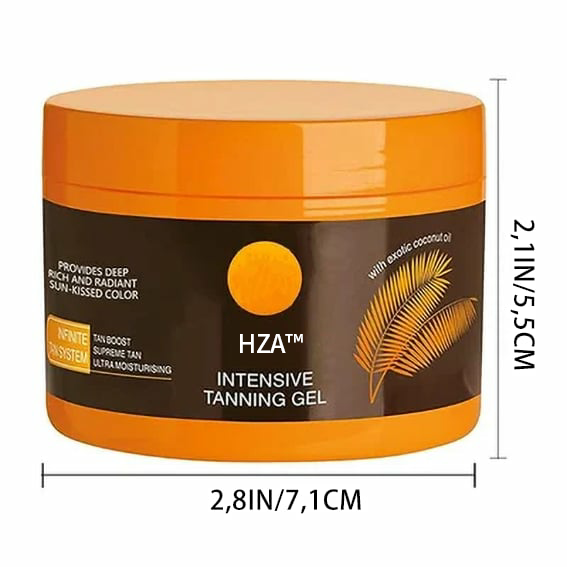 Intensive tanning gel for faster tanning | Moisturizing &amp; glow effect | Even complexion without streaks | For body &amp; legs