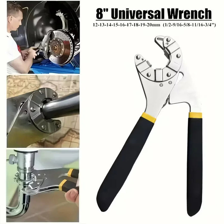Kompakter Schraubenschlüssel aus Karbonstahl | Rutschfester Zahngriff | ReachHard Pro für enge Räume