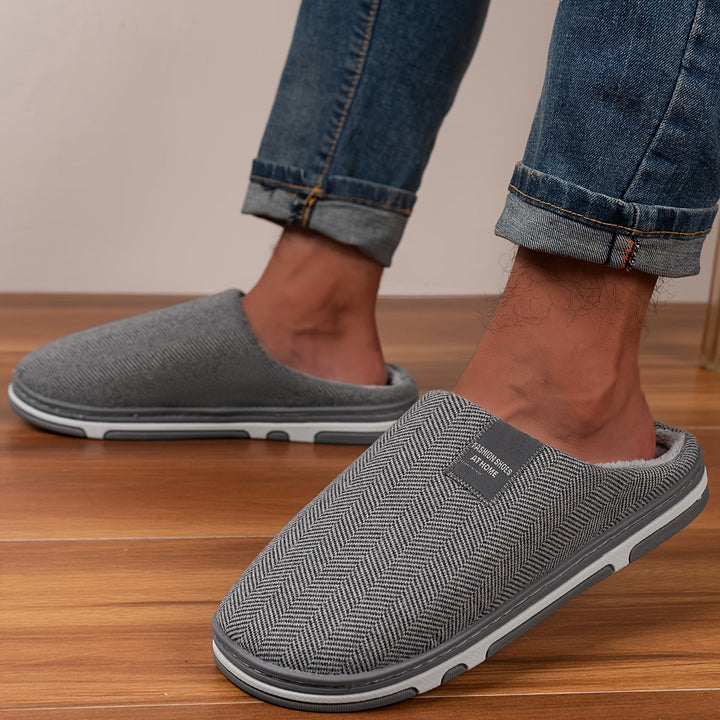 Herren Hausschuhe warm und bequem | Weiche Pantoffeln mit geräumiger Passform für Zuhause, Homeoffice und kalte Tage