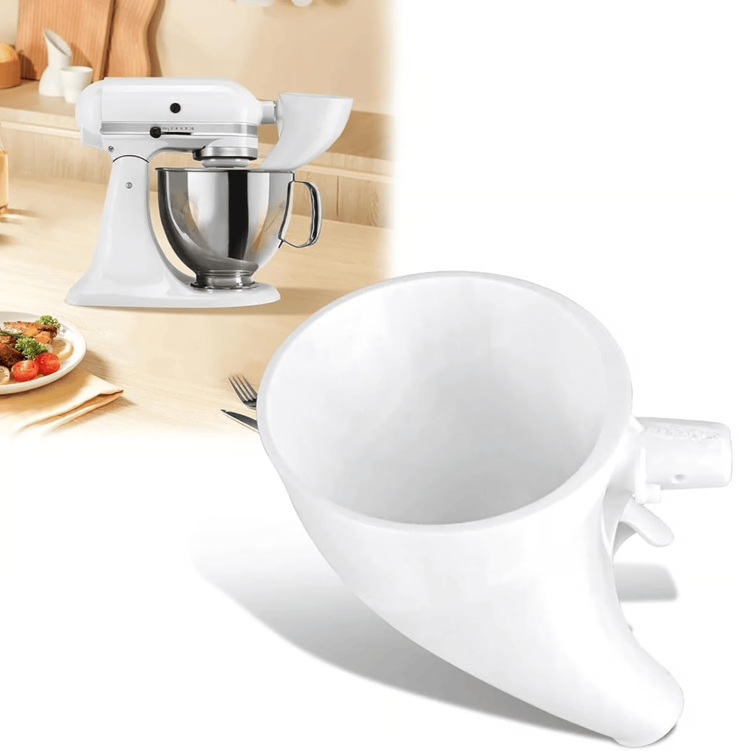 Entonnoir à farine pour mixeur KitchenAid | Ajout propre sans éclaboussures, large ouverture | Verse rapidement farine, sucre &amp; liquides dans le bol