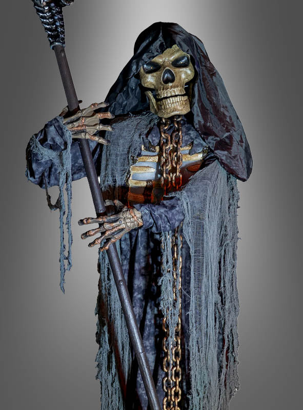 Animatronic Sensenmann 300 cm XXL | Riesige Halloween Figur mit Sense, Bewegung, Leuchteffekten, Sound und Bewegungsmelder
