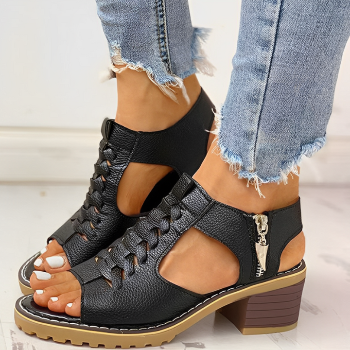 Sandali eleganti da donna con design peep-toe
