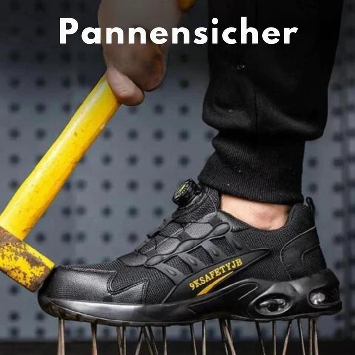 S3 Sicherheitsschuhe mit Stahlkappe &amp; Kevlar-Sohle | Rutschfest, Durchtrittsicher &amp; Wasserabweisend | Leichte Arbeitsschuhe für Herren