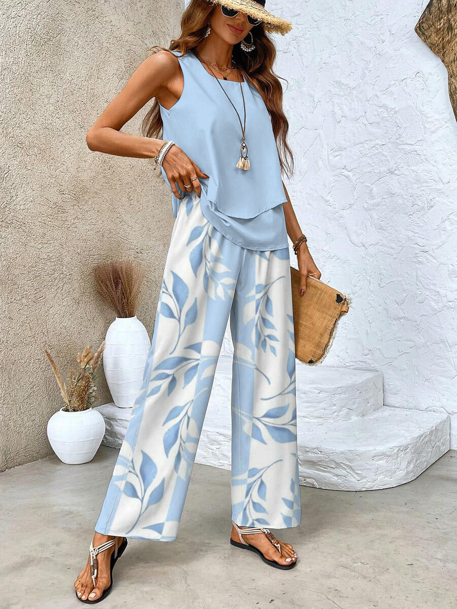 Damen Sommerset zweiteilig | Bequemes Outfit für Strand, Stadt und Urlaub | Leichter Sommerlook