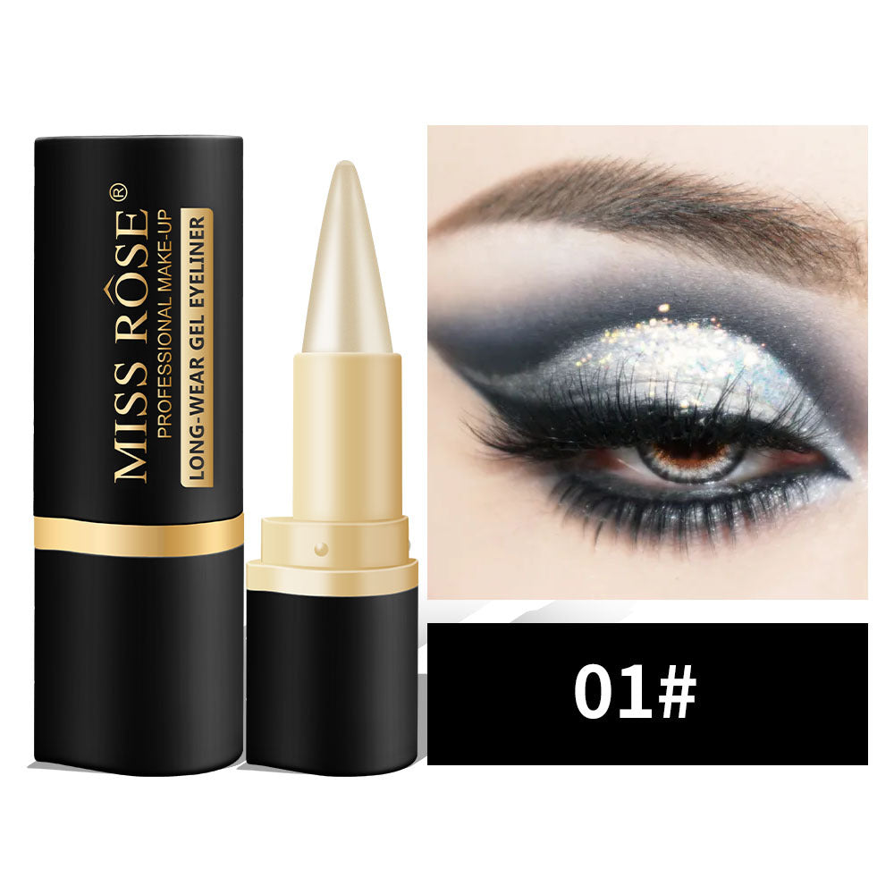Smudge-proof eyeliner pencil waterproof | For precise lines &amp; cat-eye look | Beginner-friendly, twist mechanism, 1+1 set