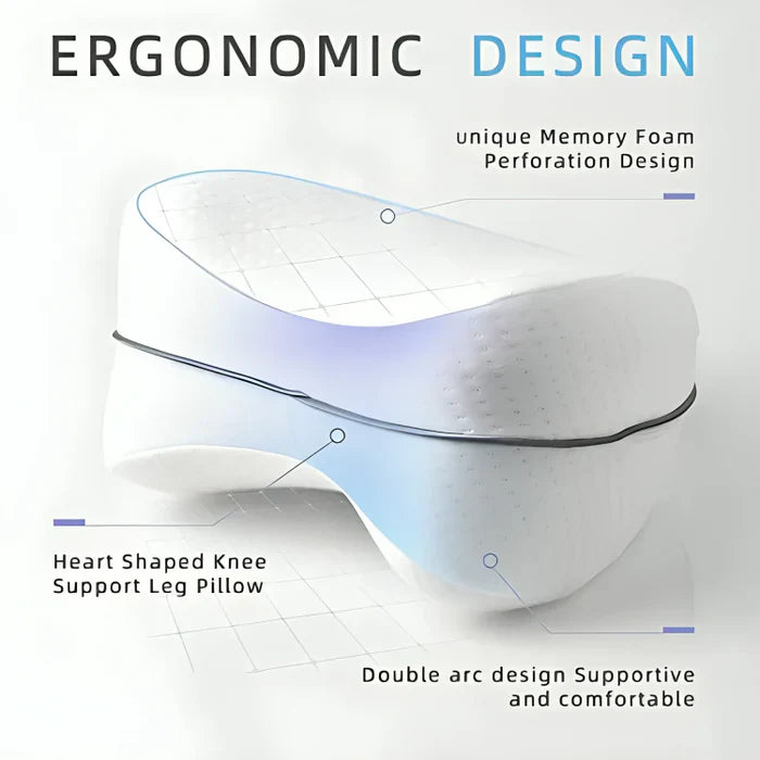 Orthopädisches Beinkissen | Ergonomisches Seitenschläferkissen | Memory Foam | Druckentlastend &amp; Waschbarer Bezug