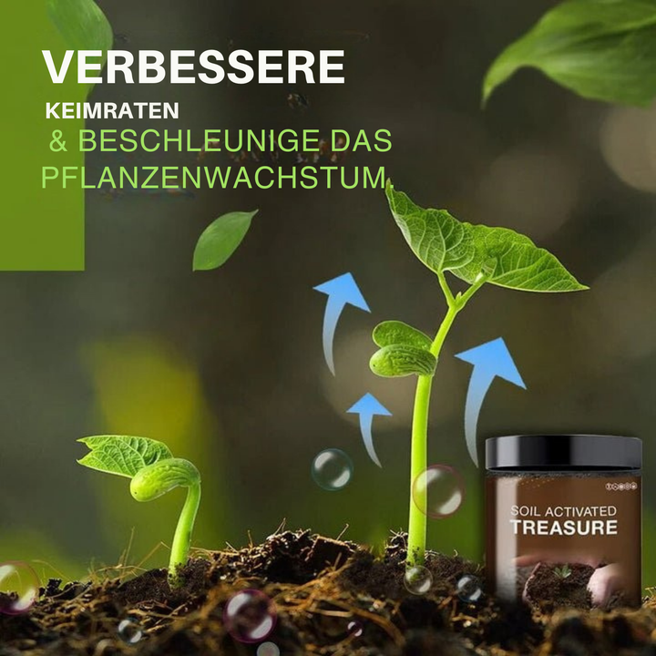 Bodenaktivator für Gartenerde 100 g | Mineralischer Bodenverbesserer zum Anmischen | Für Blumen, Gemüse &amp; Sukkulenten (2+1 Set)