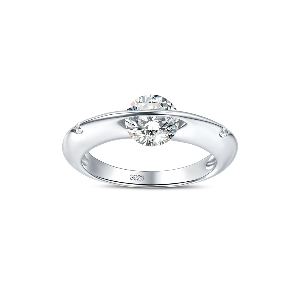 Unisex rotating star ring 925 silver | Adjustable &amp; nickel-free | Brushed or polished | Gift for every day