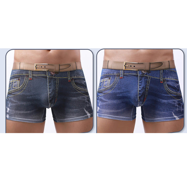 Herren Unterwäsche im Denim-Look | Atmungsaktiv &amp; flexibel, bequemer Sitz | Baumwoll-Mix mit Stretch | Größen L–4XL