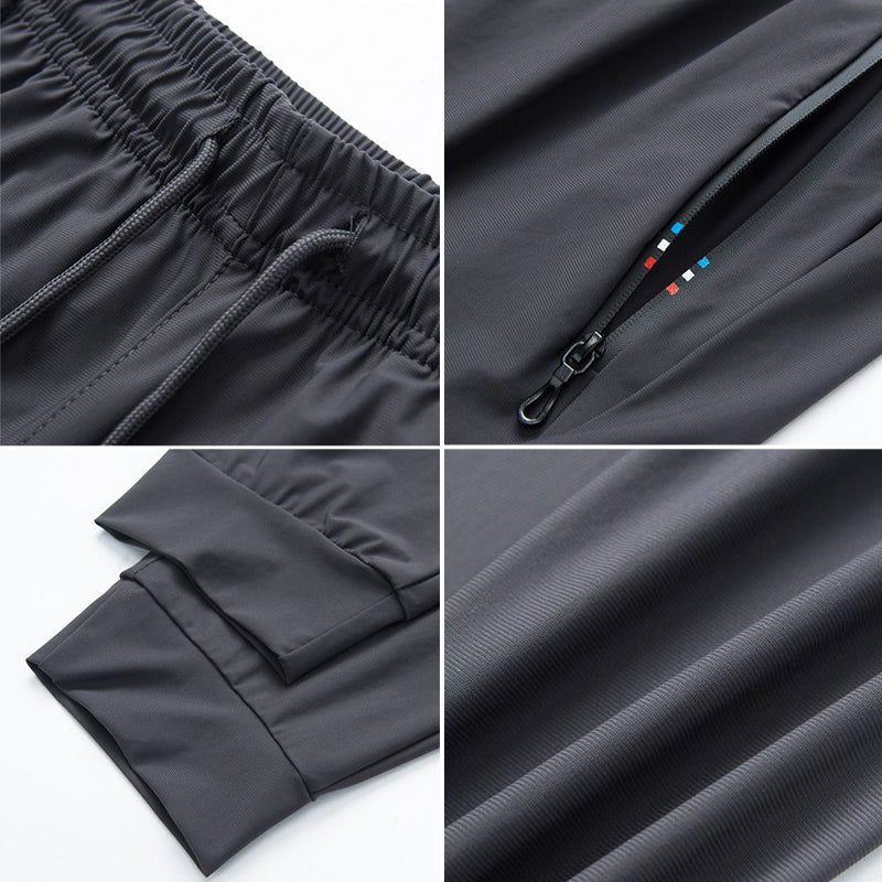 Schnelltrocknende Freizeithose | Stretchhose mit Reißverschlusstaschen und UV-Schutz