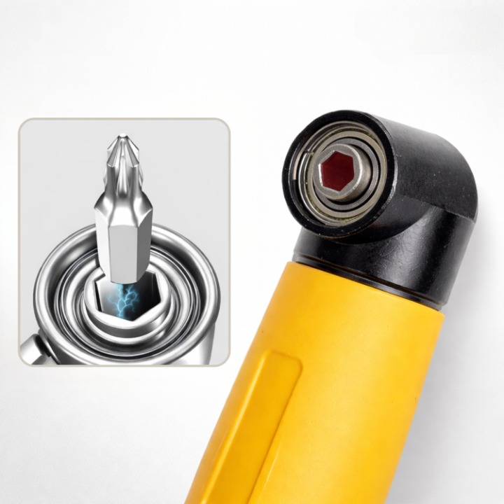 Winkelbohrer-Adapter 105° für enge Stellen | 1/4" Sechskant kompatibel &amp; magnetisch | rostfreier 45er Stahl | 60/140 mm