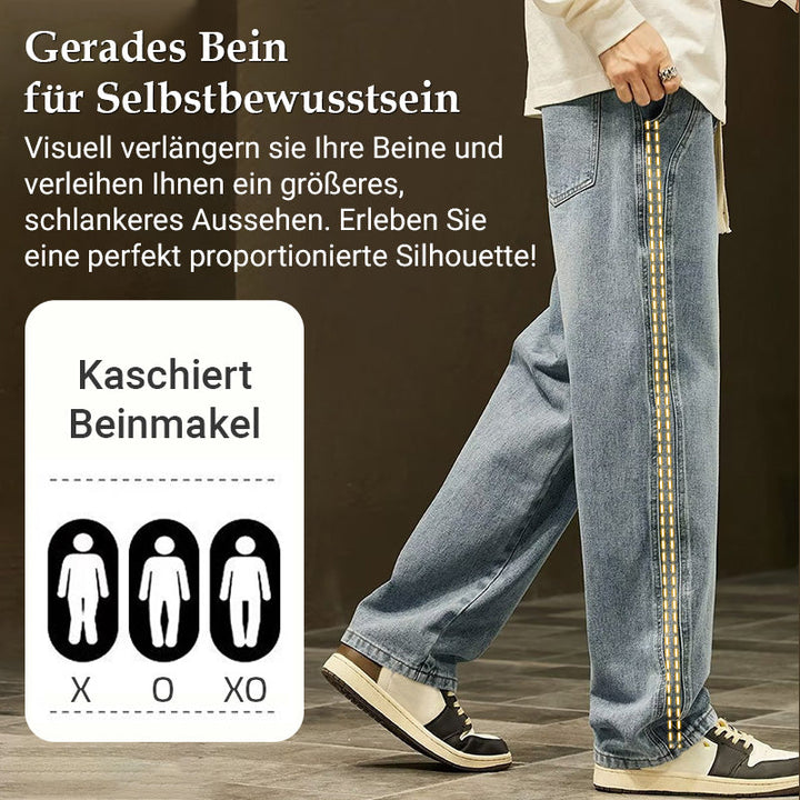 Herren Straight Jeans | Locker geschnittene Jeans mit geradem Bein