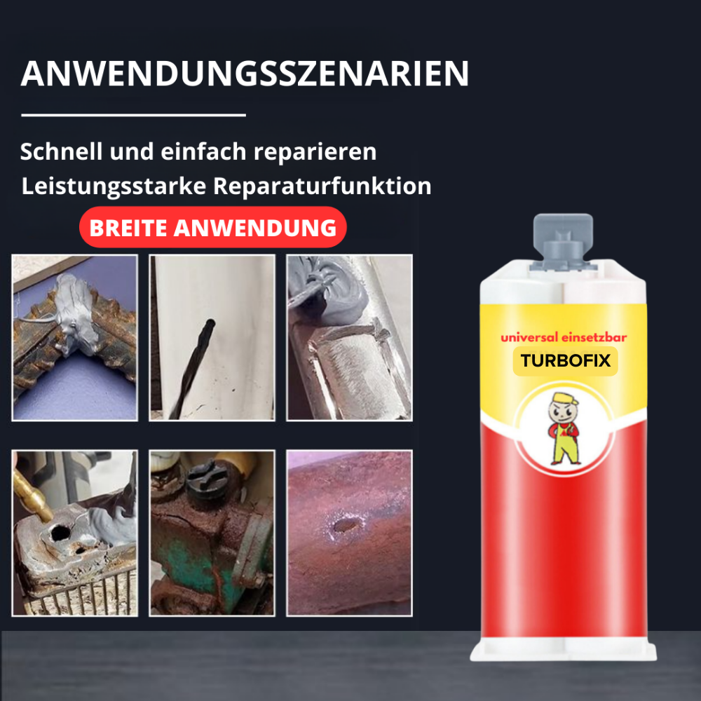 2-Komponenten-Reparaturkleber | A+B Klebstoff 95 g für Metall, Kunststoff und Keramik | Schleifbar und temperaturbeständig
