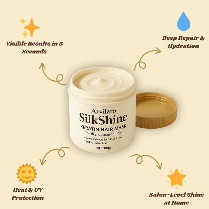SilkShine Haar-Elixier – Magische Keratin-Haarmaske | Kaufe 1, erhalte 1 GRATIS
