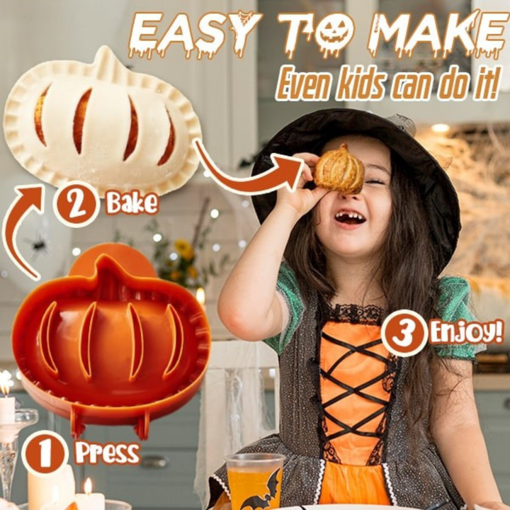 Mini-Pie-Former für Halloween &amp; Herbst | Ausstechen, Füllen &amp; Verschließen in einem Schritt | BPA-freies ABS | Kürbis-, Apfel- &amp; Eichel-Design