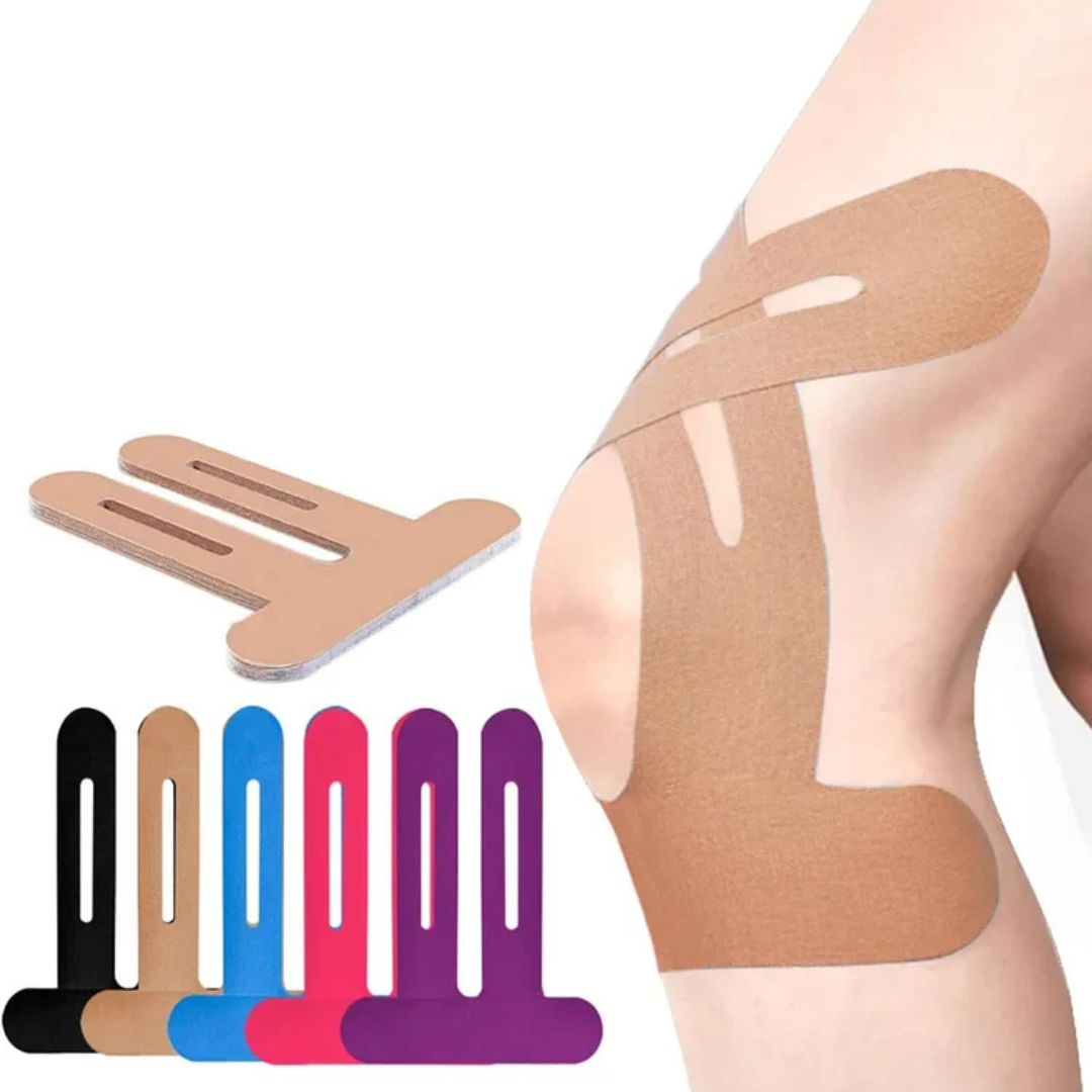 KneeSupport™ Tape pretagliato per kinesiology | Elastico, impermeabile e traspirante | Stabilizzazione immediata del ginocchio