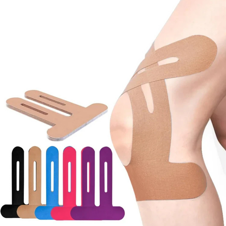 KneeSupport™ Tape pretagliato per kinesiology | Elastico, impermeabile e traspirante | Stabilizzazione immediata del ginocchio