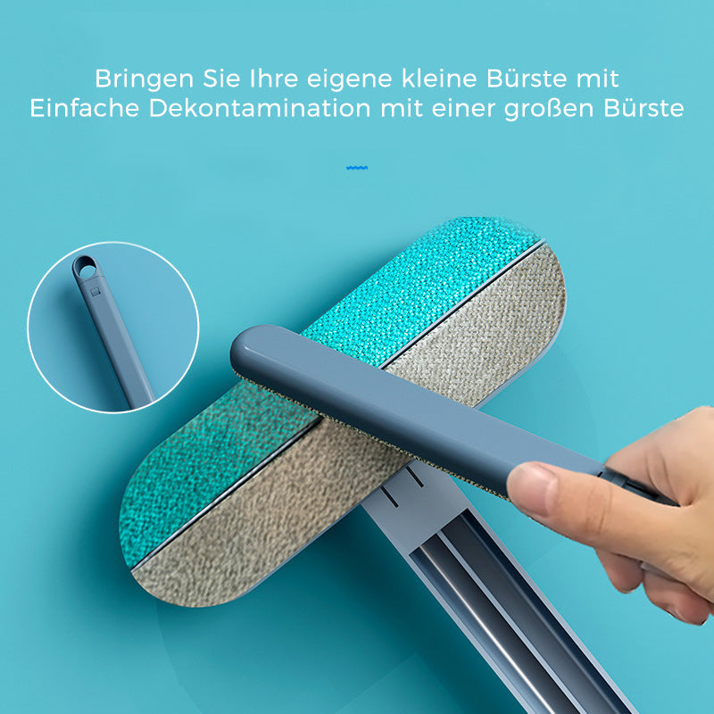 Tierhaarentferner Bürste doppelseitig | Für Kleidung, Sofa, Teppich &amp; Autositz | Wiederverwendbar, fusselfrei | Mikroborsten