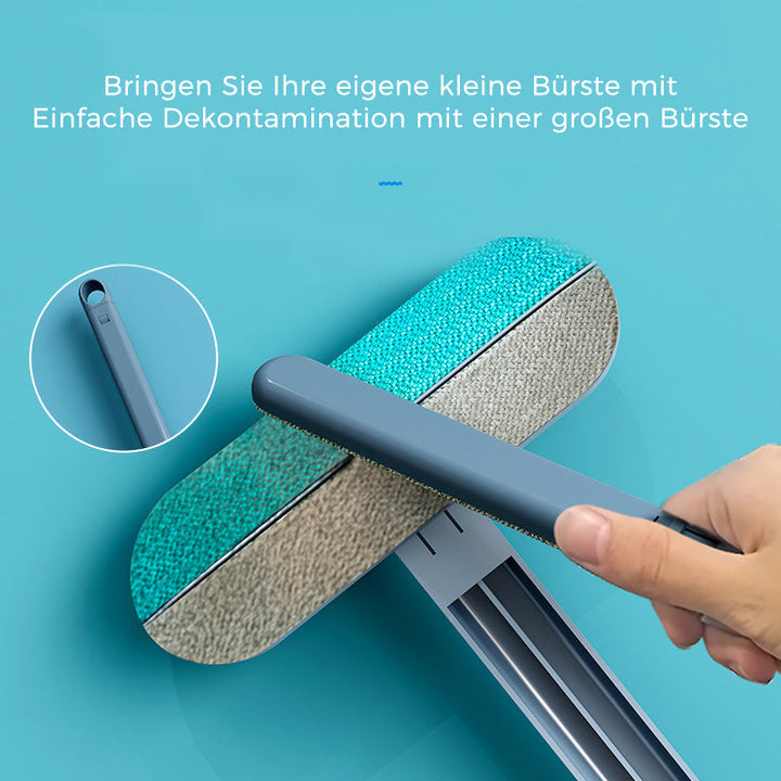 Tierhaarentferner Bürste doppelseitig | Für Kleidung, Sofa, Teppich &amp; Autositz | Wiederverwendbar, fusselfrei | Mikroborsten
