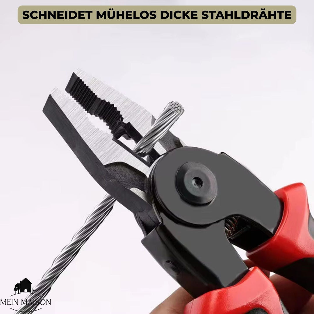 5-in-1 Multifunktionszange aus Werkzeugstahl | Schnellwechsel-Aufsätze | Schneiden, Crimpen, Biegen, Klemmen &amp; Schrauben