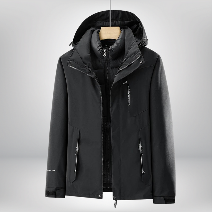 Damen Skijacke mit Kapuze | Sportliche Winterjacke mit verstellbarer Kapuze und praktischen Taschen für Ski und Outdoor